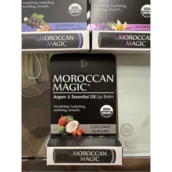 BRAND NEW FIVE MOROCCAN MAGIC ARGAN & ESSENTIAL OIL LIP BALM - Picture 4 of 5